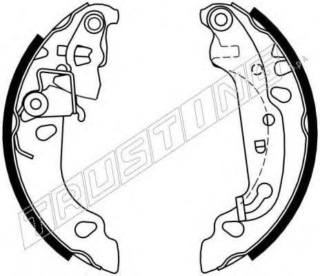 TRUSTING 7205 Комплект гальмівних колодок