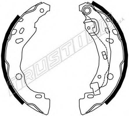 TRUSTING 7219 Комплект гальмівних колодок
