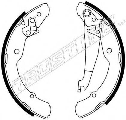 TRUSTING 7281 Комплект гальмівних колодок