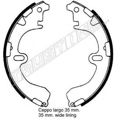 TRUSTING 7332 Комплект гальмівних колодок