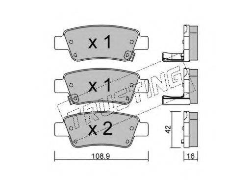 TRUSTING 8060 Комплект гальмівних колодок, дискове гальмо