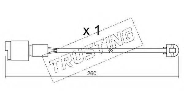 TRUSTING SU074 Сигналізатор, знос гальмівних колодок