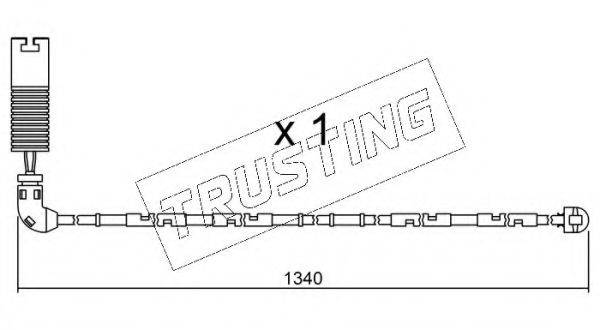 TRUSTING SU113 Сигналізатор, знос гальмівних колодок