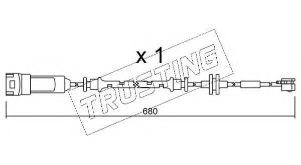 TRUSTING SU145 Сигналізатор, знос гальмівних колодок