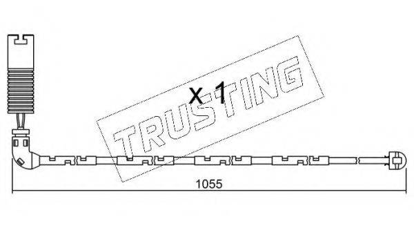 TRUSTING SU196 Сигналізатор, знос гальмівних колодок