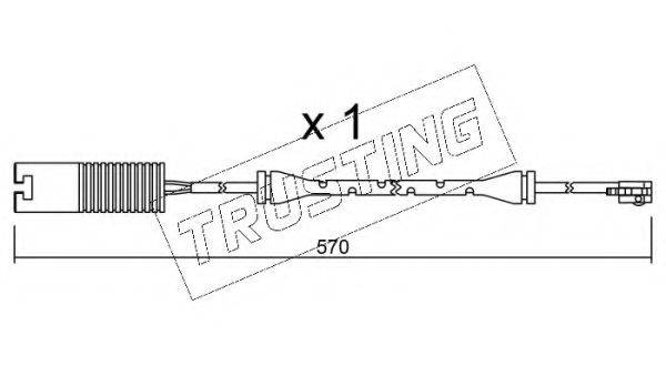 TRUSTING SU208 Сигналізатор, знос гальмівних колодок