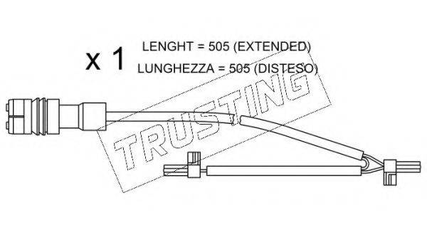 TRUSTING SU219 Сигналізатор, знос гальмівних колодок