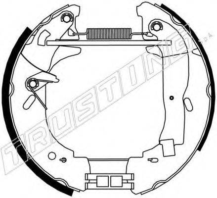 TRUSTING 6338 Комплект гальмівних колодок