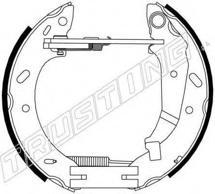 TRUSTING 6354 Комплект гальмівних колодок