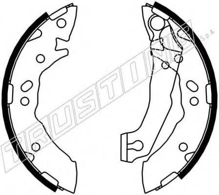 TRUSTING 7344 Комплект гальмівних колодок