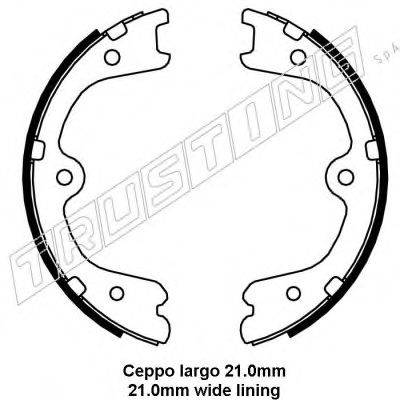 TRUSTING 067200 Комплект гальмівних колодок, стоянкова гальмівна система