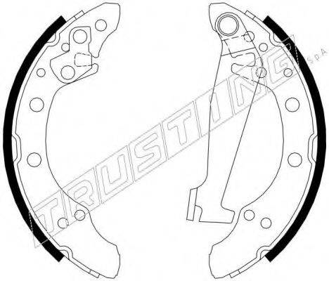 TRUSTING 7416 Комплект гальмівних колодок