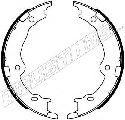 TRUSTING 115327 Комплект гальмівних колодок, стоянкова гальмівна система