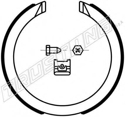 TRUSTING 040163K Комплект гальмівних колодок, стоянкова гальмівна система
