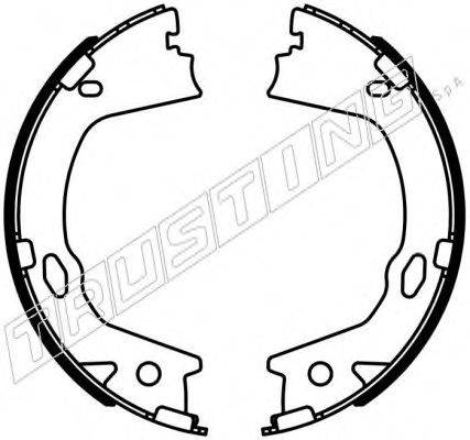 TRUSTING 046228 Комплект гальмівних колодок, стоянкова гальмівна система