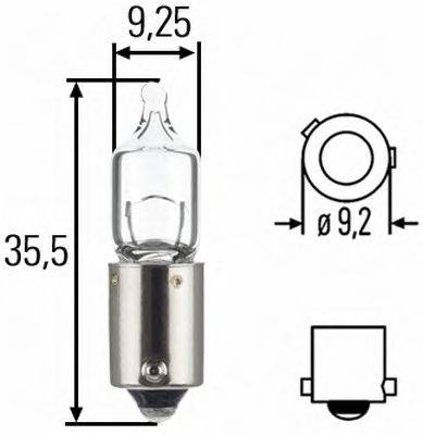 HELLA 8GH007643171 Лампа розжарювання; Лампа розжарювання, стоянковий/габаритний вогонь; Лампа розжарювання, фара денного освітлення