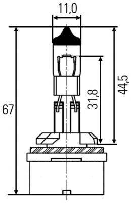 HELLA 8GH008991021 Лампа розжарювання, протитуманна фара; Лампа розжарювання; Лампа розжарювання, фара з авт. системою стабілізації