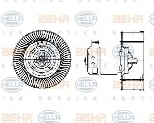 HELLA 8EW009158041 Вентилятор салону