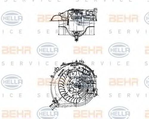 HELLA 8EW009158321 Вентилятор салону