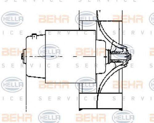 HELLA 8EW009158601 Вентилятор салону