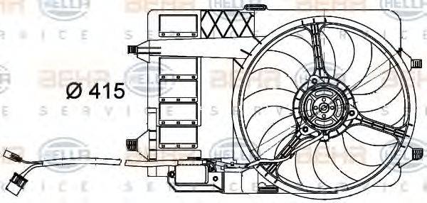 HELLA 8EW351000291 Вентилятор, охолодження двигуна