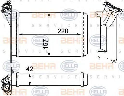 HELLA 8FH351000511 Теплообмінник, опалення салону