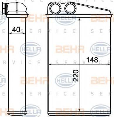 HELLA 8FH351000651 Теплообмінник, опалення салону