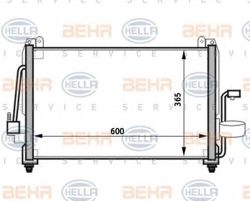 HELLA 8FC351024141 Конденсатор, кондиціонер