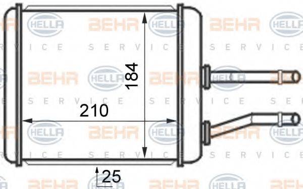 HELLA 8FH351024421 Теплообмінник, опалення салону