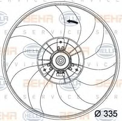 HELLA 8EW351034441 Вентилятор, охолодження двигуна