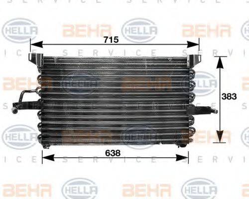 HELLA 8FC351035331 Конденсатор, кондиціонер