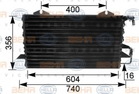 HELLA 8FC351035541 Конденсатор, кондиціонер