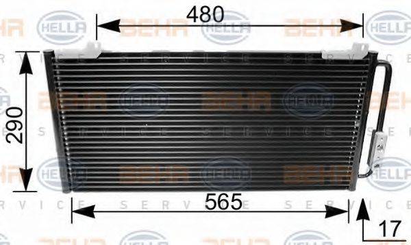 HELLA 8FC351035641 Конденсатор, кондиціонер