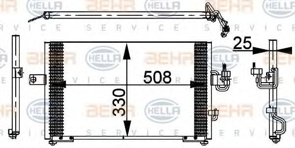 HELLA 8FC351037271 Конденсатор, кондиціонер