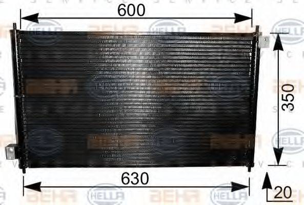 HELLA 8FC351037741 Конденсатор, кондиціонер