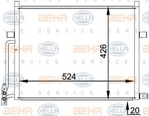 HELLA 8FC351038201 Конденсатор, кондиціонер