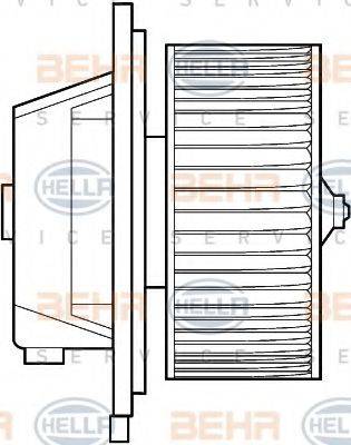 HELLA 8EW351039291 Вентилятор салону