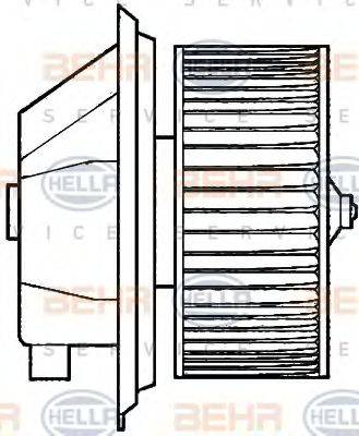 HELLA 8EW351039351 Вентилятор салону