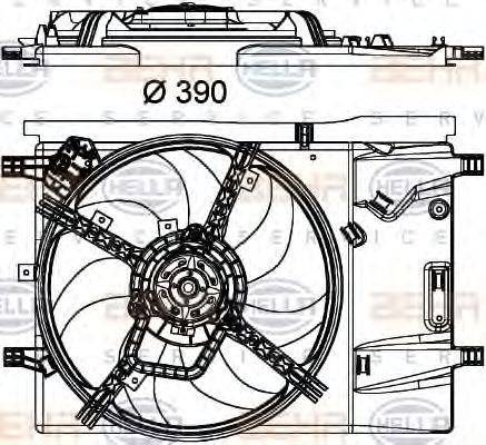 HELLA 8EW351040331 Вентилятор, охолодження двигуна