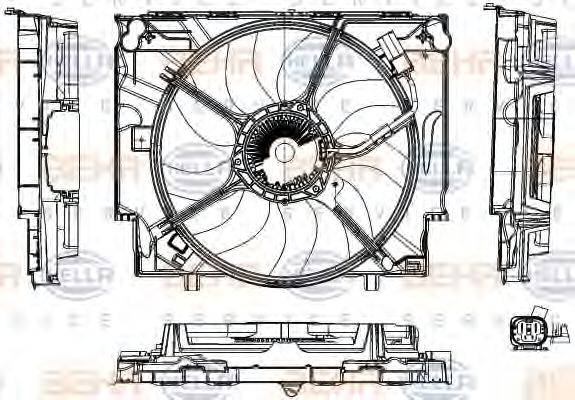 HELLA 8EW351040711 Вентилятор, охолодження двигуна