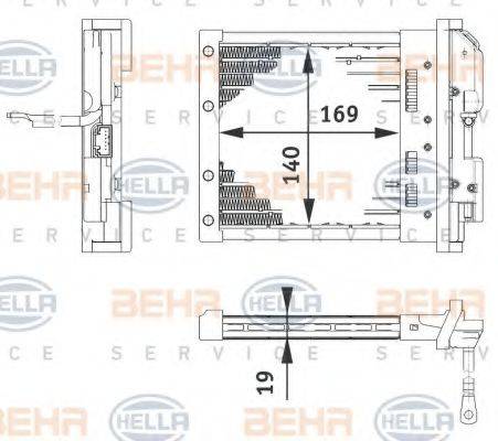 HELLA 6ZT351080221 Теплообмінник, опалення салону