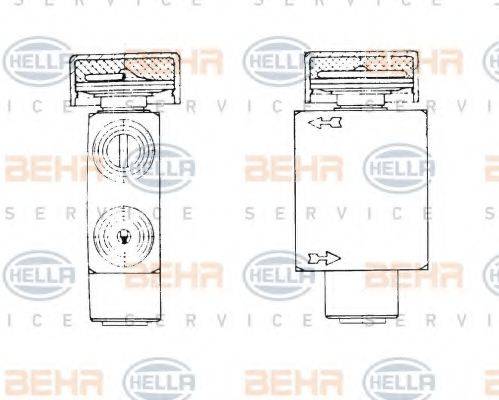 HELLA 8UW351234031 Розширювальний клапан, кондиціонер