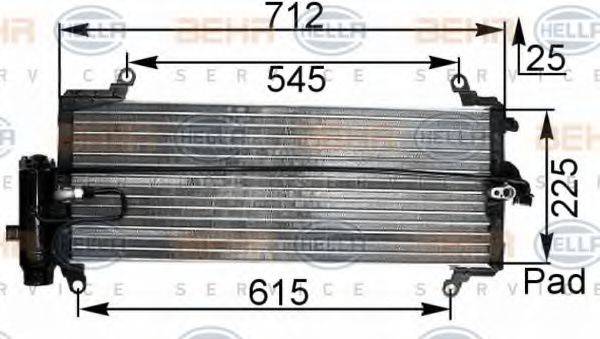 HELLA 8FC351300461 Конденсатор, кондиціонер