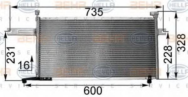 HELLA 8FC351300731 Конденсатор, кондиціонер