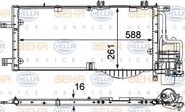 HELLA 8FC351301201 Конденсатор, кондиціонер