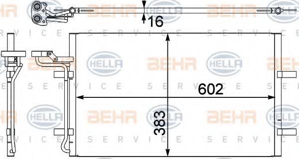 HELLA 8FC351302571 Конденсатор, кондиціонер