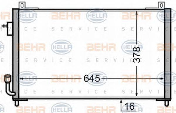 HELLA 8FC351306471 Конденсатор, кондиціонер