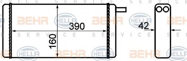 HELLA 8FH351308731 Теплообмінник, опалення салону