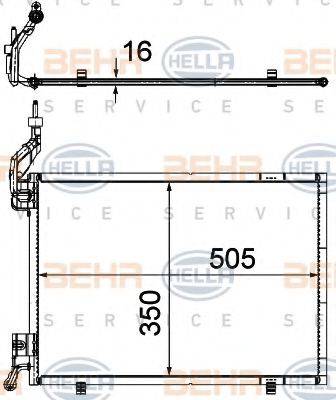 HELLA 8FC351309271 Конденсатор, кондиціонер