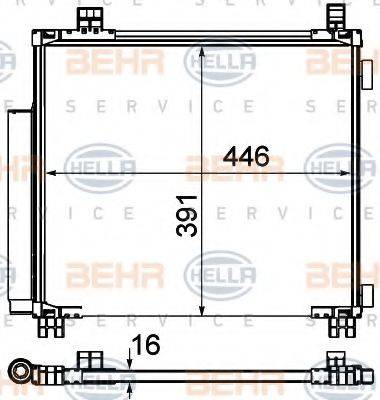 HELLA 8FC351310211 Конденсатор, кондиціонер